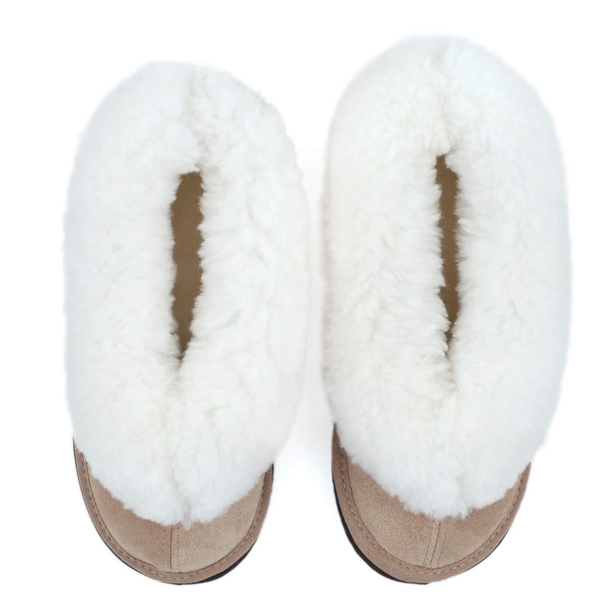 Tan Suede Sheepskin Slippers – Sheepskin Slippers SA