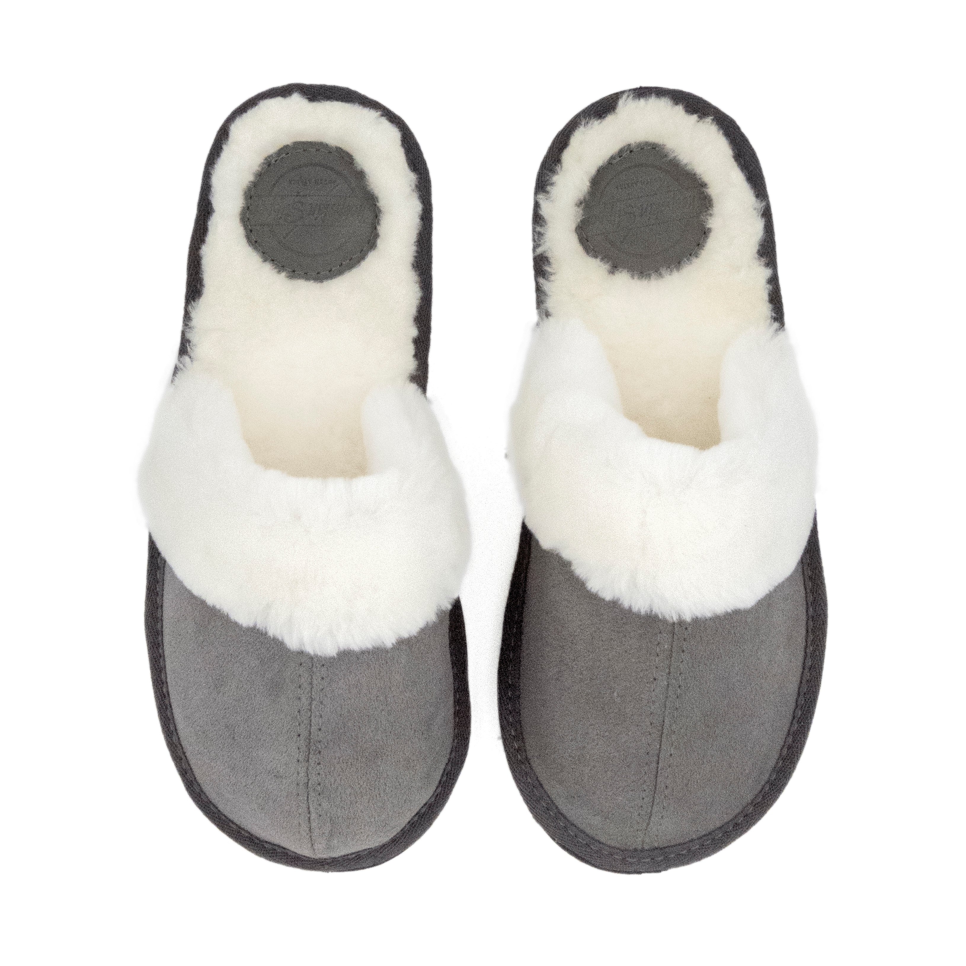 Grey sheepskin sale slippers