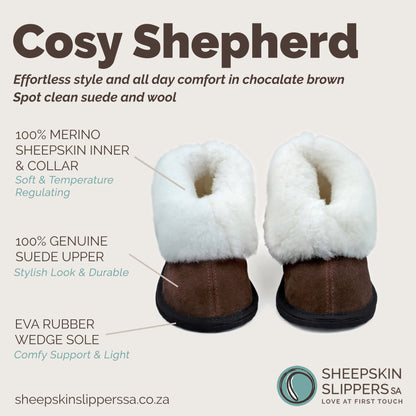 Cosy Shepherd | Chocolate | Suede