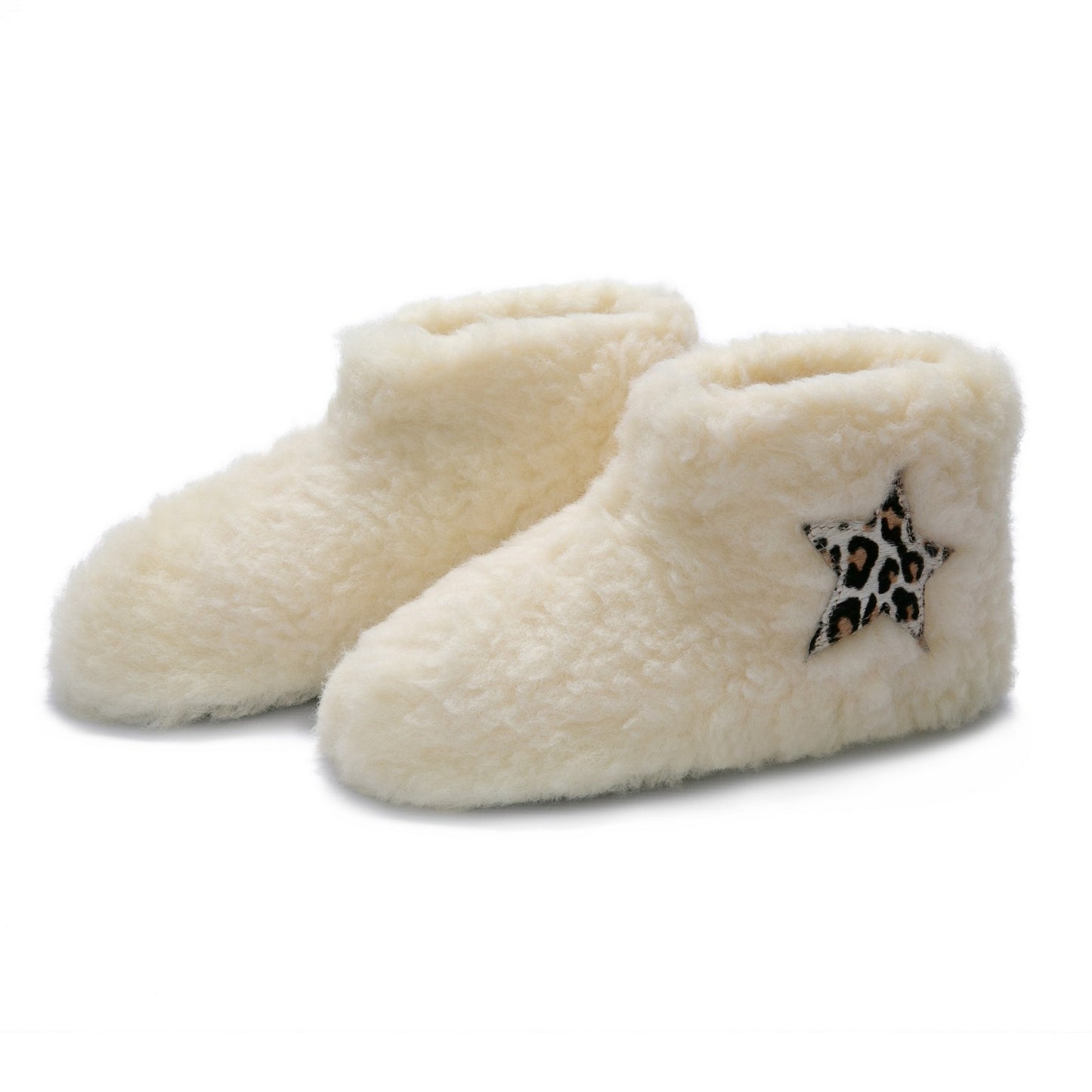 NEW | Low Igloo Star Slippers | Cream | Wool Lining