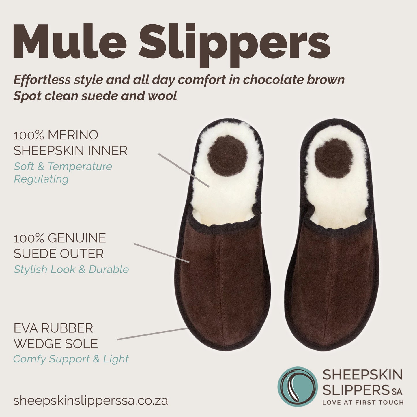 Mule | Chocolate | Suede | Binding Collar