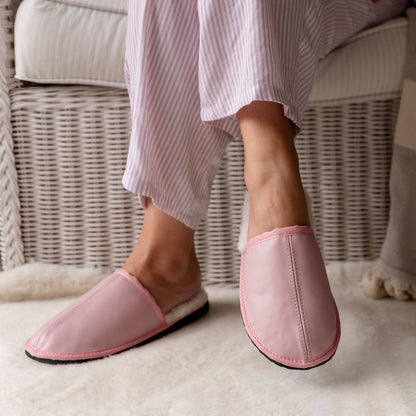 Mule | Rosy Pink | Leather | Binding Collar