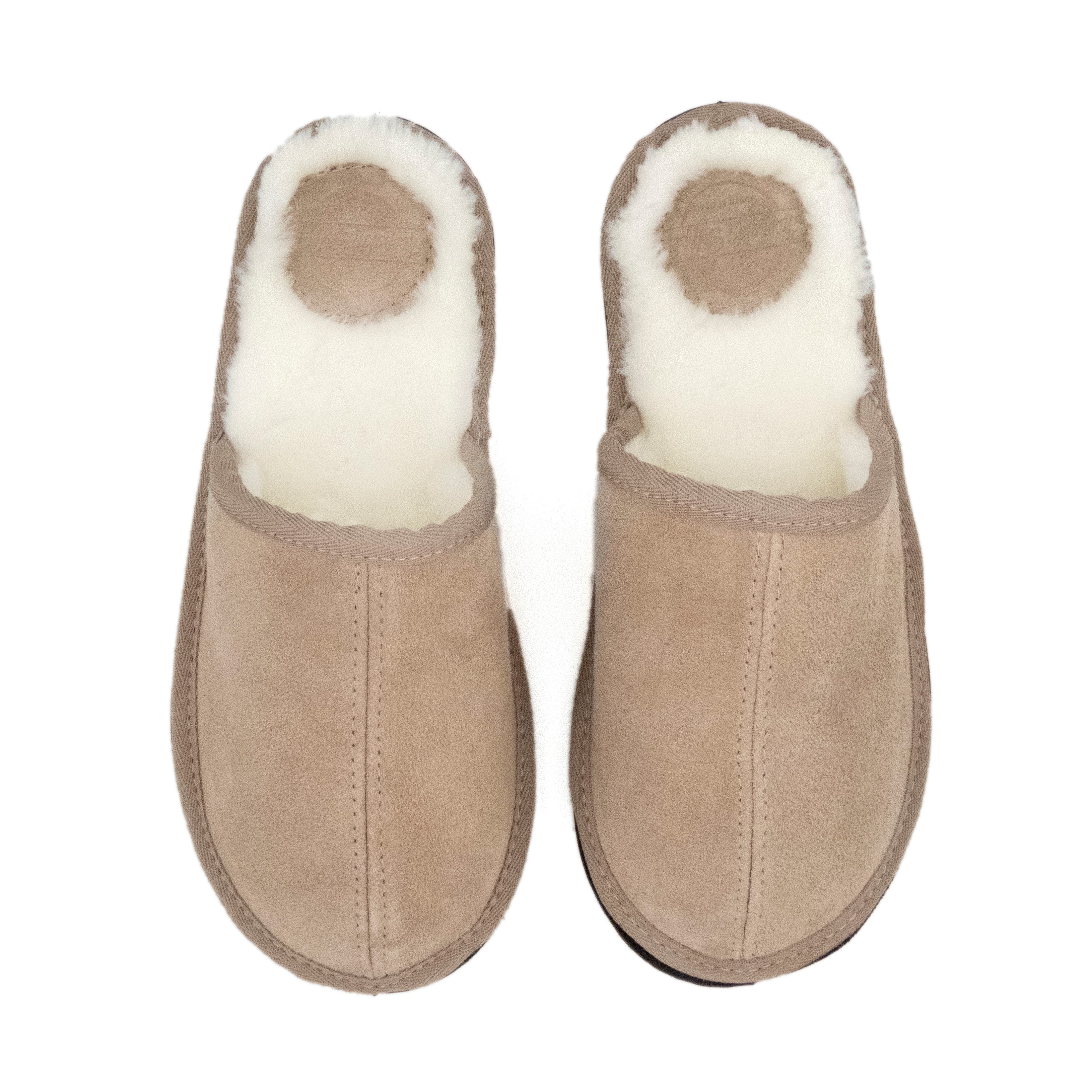 Tan sales sheepskin slippers