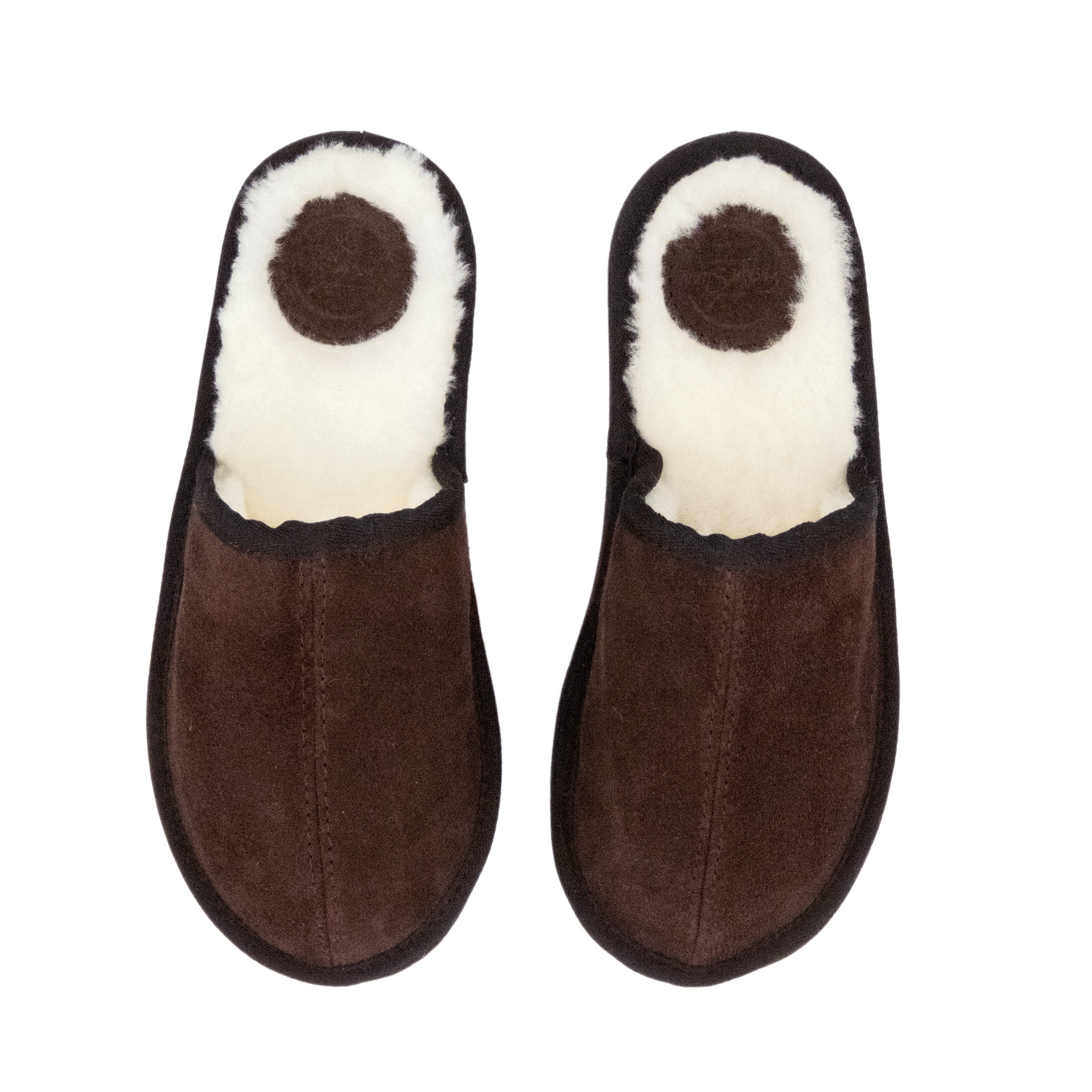 Suede and sheepskin slippers hot sale