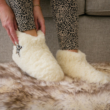 NEW | Low Igloo Star Slippers | Cream | Wool Lining