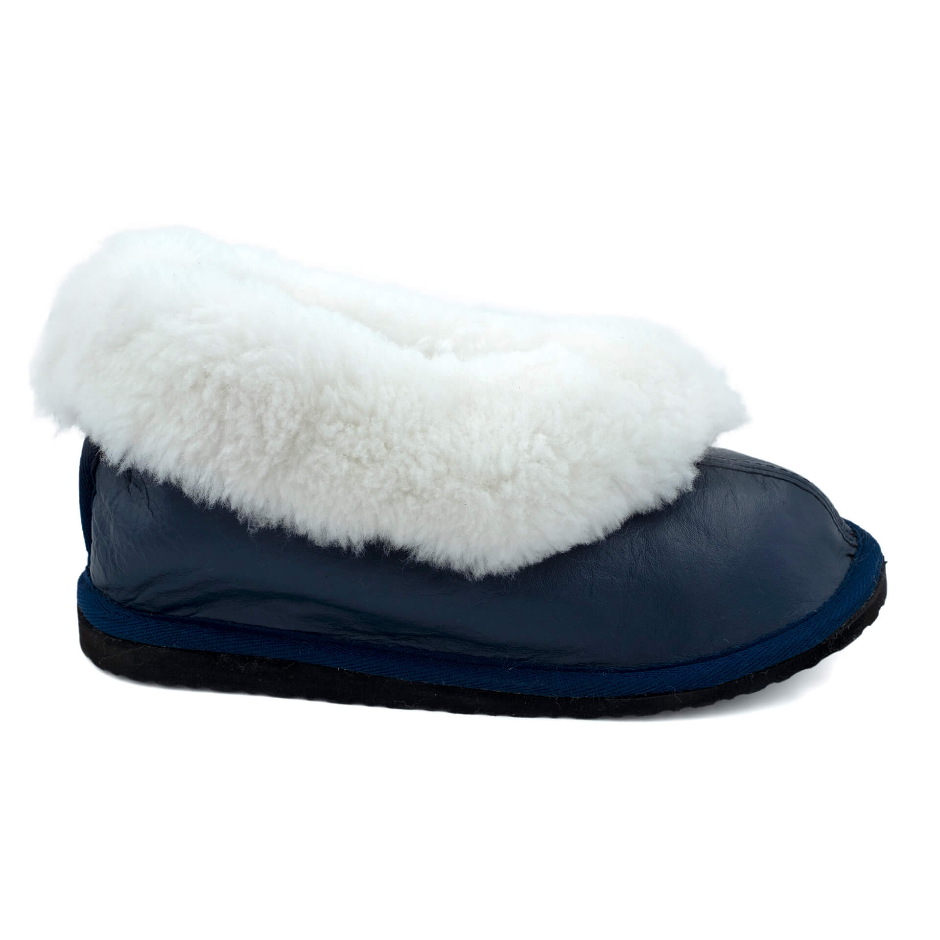 Navy faux best sale fur nahla slipper