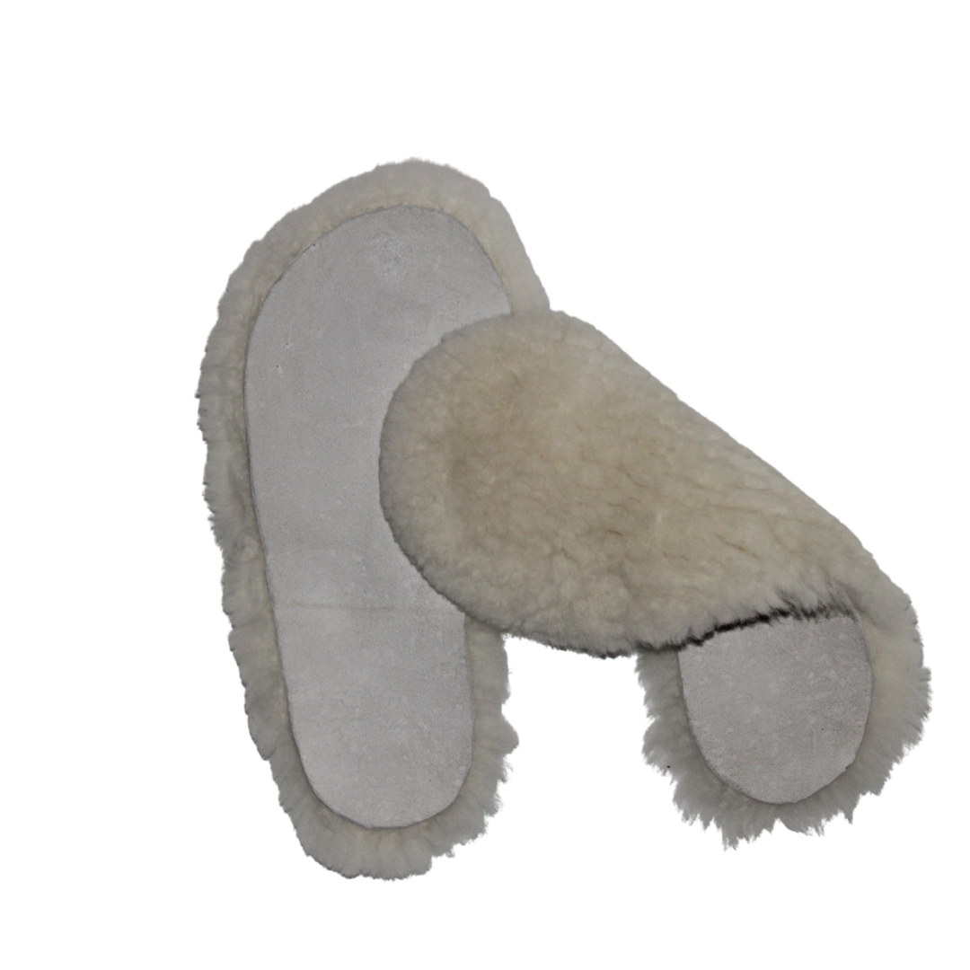 Sheepskin Insoles Grey Handcrafted Sheepskin Slippers SA